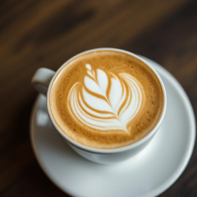 A perfectly crafted latte with latte art