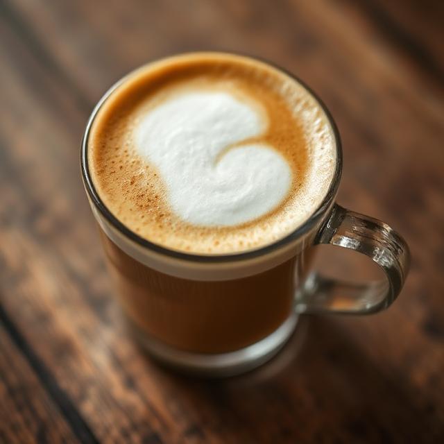 A classic cappuccino with a thick layer of foam