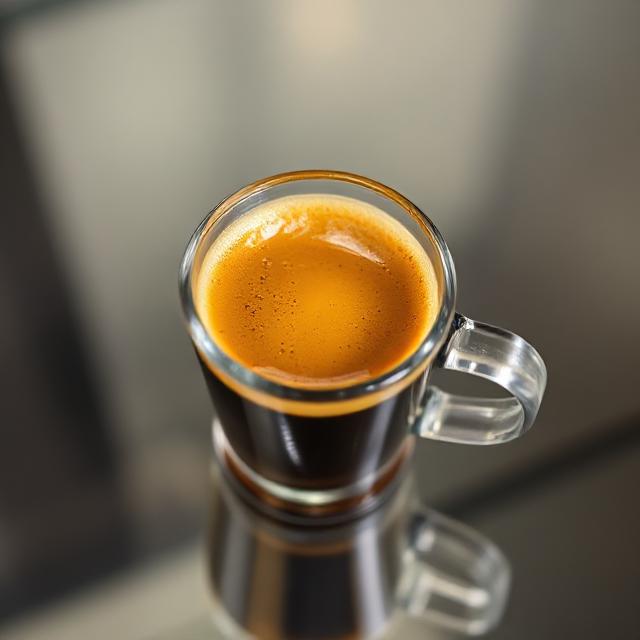 A single shot of espresso with perfect crema